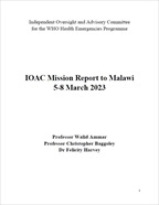 Document cover of the IOAC mission report to Malawi 2023