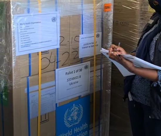 WHO has shipped urgently needed medical supplies from its hub in Dubai for the emergency in Ukraine